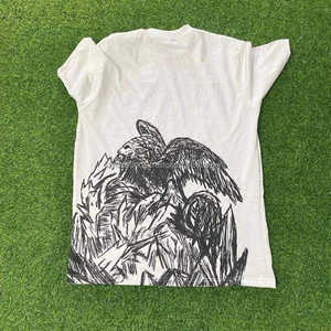 Gráfico personalizado 250GSM 100% algodón Streetwear Vintage camiseta de peso pesado de gran tamaño DTG impresión hombres banda estrella camiseta - Product Image 2