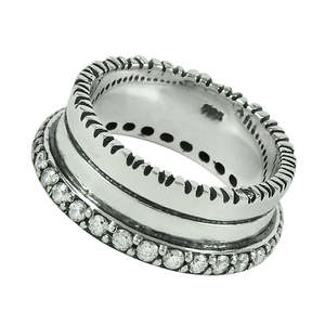 <b>925</b> Sterling <b>Silver</b> Minimalist Designer Band Blank Setting Finding Cubic Zirconia Plain <b>Ring</b> Jewelry Fine Boho Jewelry For Women - Product Image 3