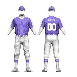 Ensemble de maillots de baseball d'été pour adultes à prix abordable, personnalisable pour équipes sportives, en polyester respirant à manches courtes, vente en gros - Product Image 3