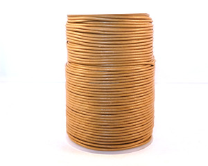 Wholesale 2mm Beige round Leather Rope Waterproof Factory Direct Prices for Jewelry Making Bulk Sizes 0.5 8mm round Leather <b>Cord</b> - Product Image 1