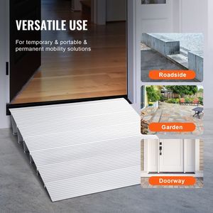 Rampa per Soglie in Alluminio da 6 Pollici, Capacità di Carico 800 Libbre, Accessibile per Sedie a Rotelle, Regolabile per Porte - Product Image 6
