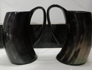Handmade Customizable Size Viking Theme Buffalo Horn <b>Beer</b> Drinking Mug - Product Image 2