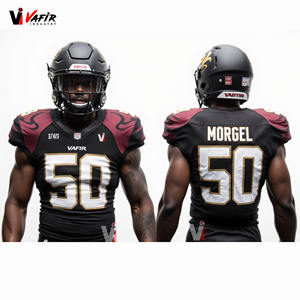 Maillots de football américain personnalisés, imprimés par transfert thermique, respirants, à manches courtes, nom et numéro de l'équipe universitaire, vêtements de sport pour le football - Product Image 1