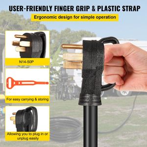 Cavo di prolunga per generatore da 20 piedi, 50 Amp, STW 6/3 + 8/1 AWG, resistente, NEMA 14-50P SS2-50R CS6364 Twist Lock per camper - Product Image 3