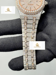 Reloj de Lujo para Hombre con Diamantes Moissanite, Estilo Hip Hop, con Incrustaciones de Piedras Brillantes VVS y Corte Brillante - Product Image 6