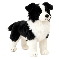Boneka Anjing Corgi Realistis Lembut dan Dapat Dipeluk, Mainan Hewan Isi Dakron
