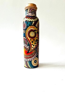 ILAHI's Copper Eco-Friendly 500ml <b>Water</b> <b>Bottle</b> Lid Classic Design Travel Outdoor Use Uttar Pradesh Model ICOMCB-13267 - Product Image 3