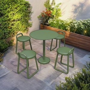 Açık bahçe masa ve sandalye kombinasyonu eğlence demir küçük yuvarlak masa açık demir açık masa ve sandalye - Product Image 6