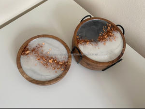 Sous-verres en résine fabriqués à la main pour la décoration de table Collection du patrimoine indien écologique Élégance artisanale pour les cadeaux - Product Image 2