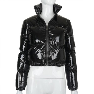 Wholesale Customized Size Logo Puffer Jacket Winter <b>Top</b> Quality Made Solid Color Puffer Jacket - Product Image 2