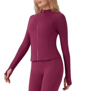 Wholesale <b>Workout</b> Multi Colors Yoga <b>Jacket</b> Breathable Jogger Fitness Sports Coat High end Yoga Wear Women Yoga <b>Jacket</b> - Product Image 1