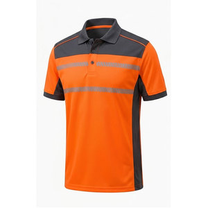 Chemise de travail pour homme, polo à manches courtes, uniforme de travail, tissu respirant, chemise de travail pour travaux en extérieur - Product Image 1