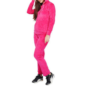 Ensemble de survêtement en velours polaire pour femme, style vintage, confortable, deux pièces, streetwear assorti, séchage rapide, à capuche avec cordon de serrage pour l'hiver - Product Image 4