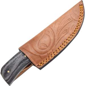 Couteau de camping japonais Tanto à lame fixe en acier Damas, épaisseur 3 mm, manche en ébène, personnalisable DIY et OEM - Product Image 4