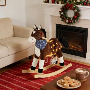 Cavallo a Dondolo in Peluche a Forma di Cowboy per Bambini - Product Image 6