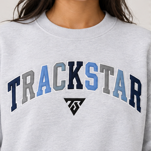 Sudadera de cuello redondo para mujer, gris jaspeado claro, multicolor, con letras estilo universitario, de manga larga, oversize, con logo personalizado, al por mayor - Product Image 5
