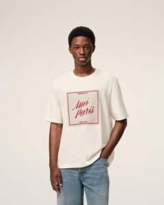 T-shirt en coton tricoté surdimensionné personnalisable avec logo rouge imprimé sur le devant, col rond, manches courtes, séchage rapide, décontracté pour homme - Product Image 4