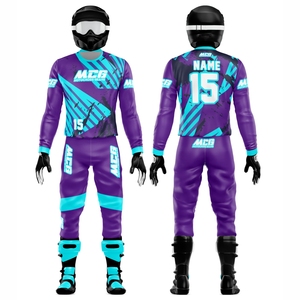 New Vintage Design Sublimation Printing MX Racing Jersey Pants High Quality Nylon Polyester Fabric Men's Motocross Riding Suit - Product Image 1