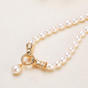 Collar de Perlas de Agua Dulce para Mujer, Tendencia 2024, Hecho a Mano, Estilo Rosa, Disponible al por Mayor - Product Image 3