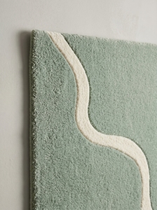 Modern Sage Green Tufted Wool/Cotton <b>Rug</b> | Soft & Anti-Bacteria for Living Room Bedroom Decor - Product Image 1