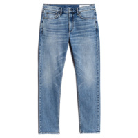 Pantalon en jean tissé délavé avec détails boutonnés, mélange de coton pour homme, décontracté, séchage rapide, été, automne, travail, voyage