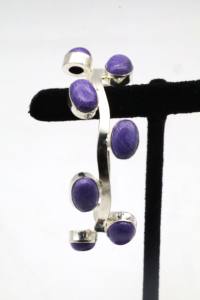 Bracelets ajustables en pierre Druzy naturelle avec argent allemand |   Bracelet manchette artisanal en pierre gemme Druzy |   Bijoux de mode pour femmes - Product Image 4