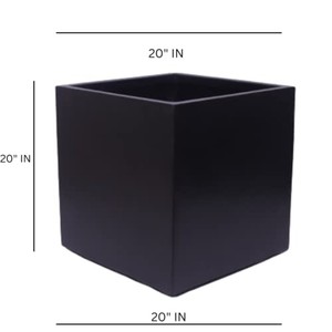 กระถางดอกไม้สี่เหลี่ยมทำจากไม้สนสีดำกล่องชาวไร่ไม้ทำมือ - Product Image 2