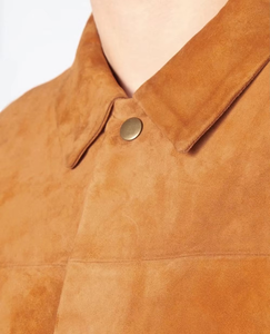 Veste en cuir marron pour hommes, vente en gros, haute qualité, logo personnalisé, vêtement d'extérieur, veste en cuir véritable souple - Product Image 3