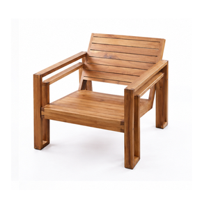 Conjunto de Sillones de Madera de Teca Modernos para Exteriores con Mesa de Centro para Resort de Lujo, Villa, Patio, Piscina y Jardín - Product Image 1