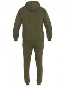 Chándal de Forro Polar con Capucha para Hombre, Color Verde Oliva, Estampado, 100% Algodón, Largo, Informal, Color Sólido, Transpirable, Corte Regular, Ropa de Invierno - Product Image 6