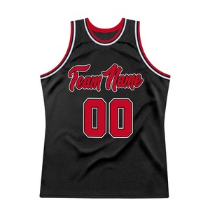 Jersey de Baloncesto Personalizado en Negro, Rojo y Blanco, Cosido, con Impresión Digital Premium, Malla Auténtica, Uniforme Deportivo Universitario Retro - Product Image 2