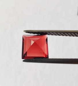 Granate natural/calidad AAA+/si es limpio/granate rojo de Mozambique, corte cuadrado/faceteado/5x5 mm - Product Image 3