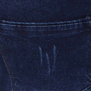 Shorts de maternité en jean tricoté pour homme, coupe décontractée, patchwork, effet usé, taille élastique, séchage rapide - Product Image 6