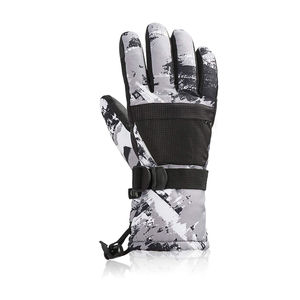 Gants de ski chauffants isolés pour hommes (polyester) à doigts complets avec fermeture auto-agrippante, imperméables et respirants pour le ski hivernal - Product Image 3