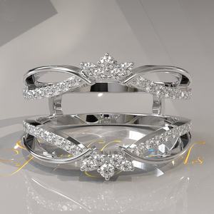Customizable Ring Enhancer, Aggie Ring <b>Wrap</b>, Diamond Ring <b>Wrap</b>, Moissanite Matching Ring, Eternity Ring, Diamond Eternity Band - Product Image 6