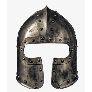 Customizable Medieval Steel Helmet-Full <b>Face</b> Warrior Armor for Halloween Costume & Collectible Authentic <b>Polished</b> - Product Image 1