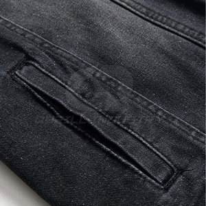 Chaqueta de Mezclilla para Hombre, Elegante, Invernal, Transpirable, Resistente al Viento, Cuello Alto, Uso Diario Informal, 100% Algodón, Tela Resistente, Logotipo Frontal - Product Image 4
