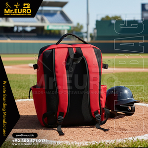 Bolsa de Béisbol Deportiva Mr. Euro MEMC-BG-0010 en Naranja Vibrante y Negro, Colores Personalizados, Mezcla de Poliéster, con Etiquetas de Logotipo Personalizadas - Product Image 6
