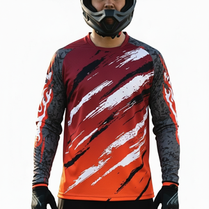Maillot de moto d'hiver personnalisé, durable, imprimé, respirant, à séchage rapide, % polyester, pour motocross et VTT - Product Image 1