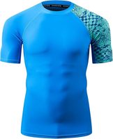 Pantalon de protection anti-UV en spandex/polyester avec logo sérigraphié sur le devant, séchage rapide, unisexe, manches courtes pour la plongée et la natation