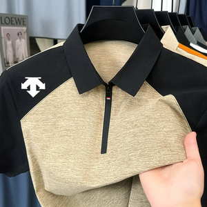 T-shirt de luxe à fermeture éclair pour homme, col chemise, imprimé original de créateur, manches courtes, respirant, mode décontractée, été - Product Image 3
