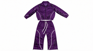 Conjunto Deportivo para Hombre con Estampado Geométrico Naranja, Ropa Deportiva de Satén de Poliéster, Ropa Casual de Otoño - Product Image 4