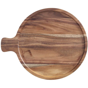 Pala para Pizza de Madera de Acacia de la Mejor Calidad con Mango, Tabla Redonda de Madera para Hornear y Servir, Pala Multiusos para Charcutería - Product Image 4