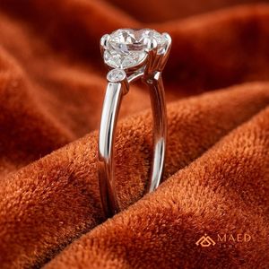 Bague de mariage en moissanite taille marquise pour femme, en argent, avec halo, pour fiançailles, promesse, cadeau d'anniversaire - Product Image 2