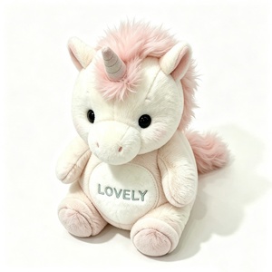 Unicornio de peluche personalizado para regalo de cumpleaños, decoración de cuarto infantil, adorable unicornio gordo con detalles en rosa para regalar. - Product Image 5