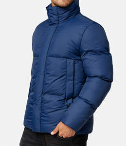 Couleurs et logos personnalisables Prix abordable Veste d'hiver coupe-vent à séchage rapide Col montant Style streetwear Veste en duvet pour homme - Product Image 4