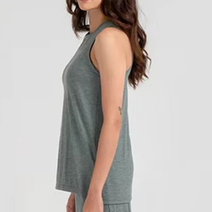 Débardeur en coton respirant pour femme, couleur unie, léger, sans manches, avec design personnalisé disponible - Product Image 5