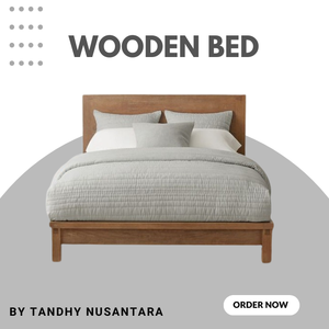 Ensemble de lit moderne et minimaliste en bois massif pour chambre à coucher et meubles d'hôtel-Lit rembourré de haute qualité - Product Image 5