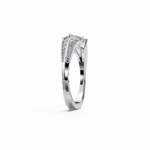 Anillo de Diamantes Cultivados en Laboratorio Shine Designer con Corte Princesa Redondo, Juego de 9 Piezas, Certificado IGI, Claridad VVS, Joyería de Oro de Lujo para Mujer - Product Image 5