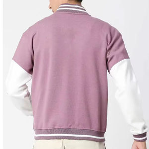 Chaqueta Varsity Personalizada de Alta Calidad para Hombre, con Cuello Alto, Logotipo Bordado en la Parte Delantera, Resistente al Viento, Transpirable, Venta al Por Mayor OEM - Product Image 3